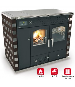 Fogão a Lenha com forno e AQS inox CT